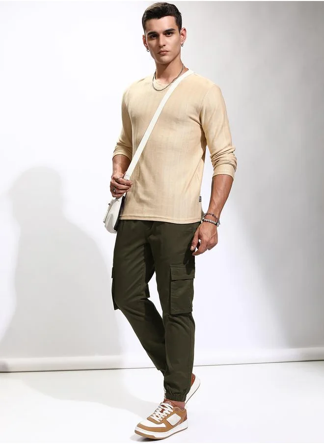 هاي لاندر Highlander Mid Rise Slim Fit Joggers Trousers