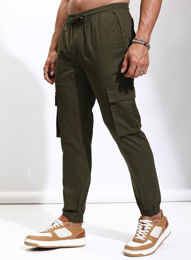 HIGHLANDER Mid Rise Slim Fit Joggers Trousers - Image 4