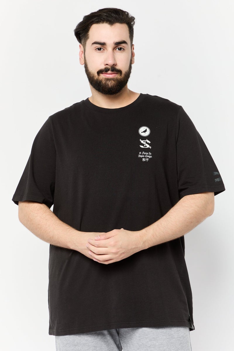 Puma x Staple Men Sportswear Fit Short Sleeve Outdoor T Shirt, Black - Image 1