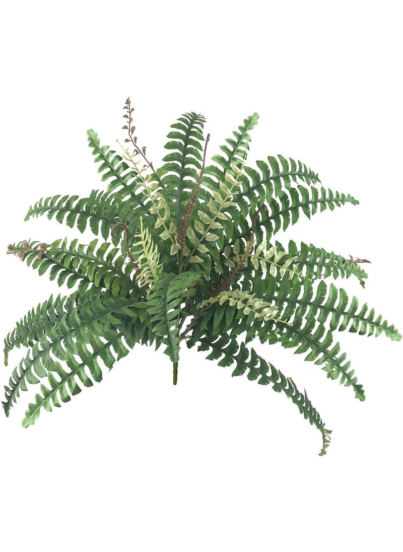 Beebel Artificial Shrubs Artificial Boston Fern Plants Greenery Bushes Flower for House Office Garden Indoor Outdoor 37 Fronds Fern  - Image 1