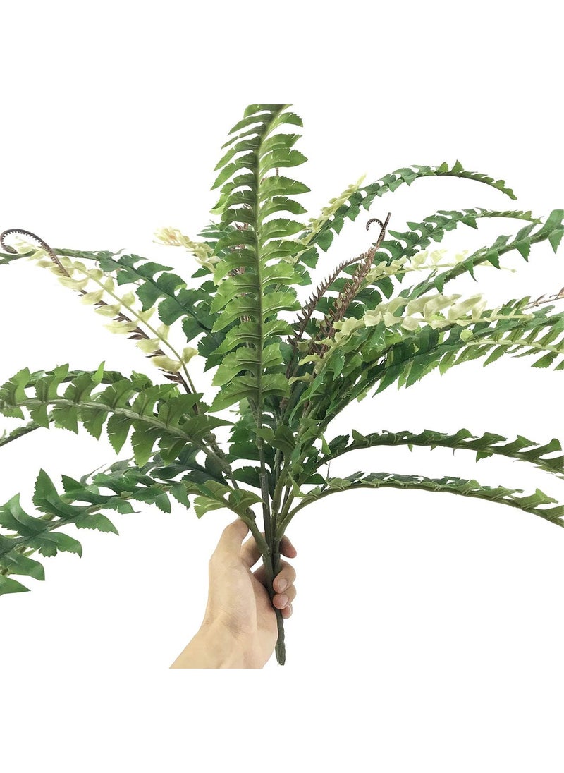 Beebel Artificial Shrubs Artificial Boston Fern Plants Greenery Bushes Flower for House Office Garden Indoor Outdoor 37 Fronds Fern  - Image 3