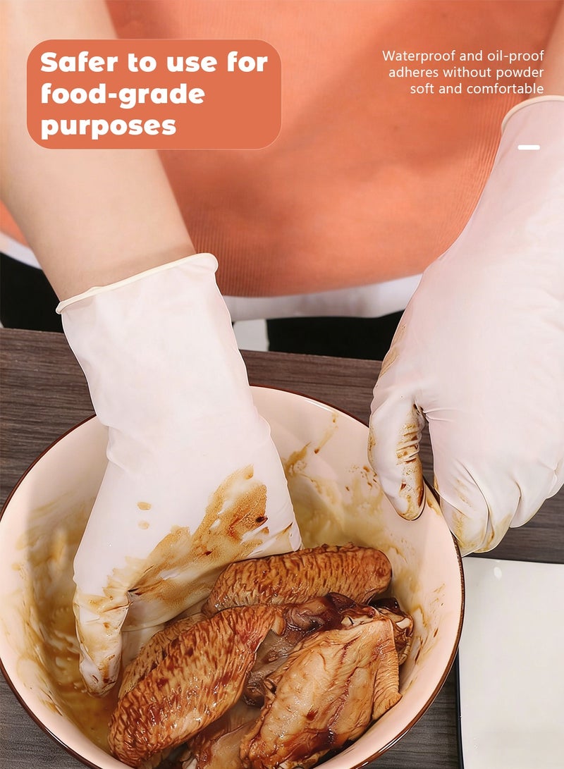 200 جوانتيهات لاستخدام مرة واحدة مقاس متوسط من اللاتكس الطبي، قوي وآمن وناعم ومن غير بودرة، مناسب للعيادات والمصانع والمستشفيات والاستخدام المنزلي - Image 2