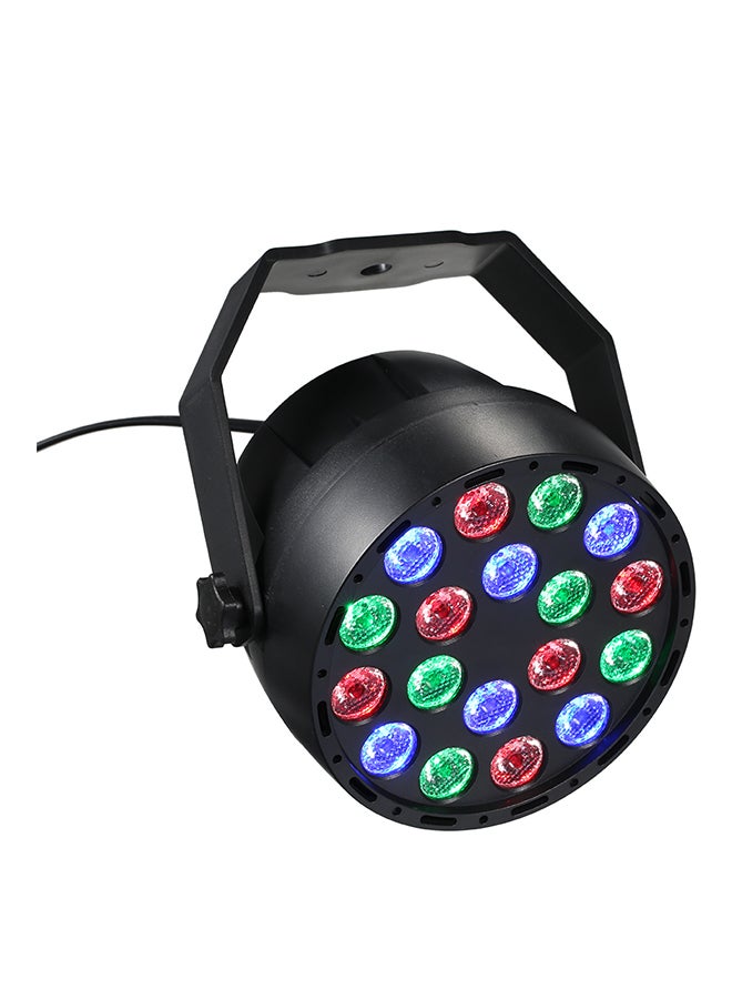 Loquat 18 LED Mini RGB Stage Par Light Sound Activated Auto Run Control Lighting Fixture Black 0.457kg - Image 1