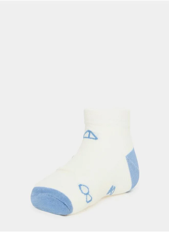 Styli Pack of 5 - Striped & Printed Ankle Socks