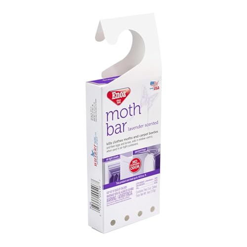Enoz بار موت م scented اللافندر إينوز، يقتل عث الملابس، خنافس السجاد، البيض واليرقات، 6 أوقية بار (عبوة من 3) - Image 3