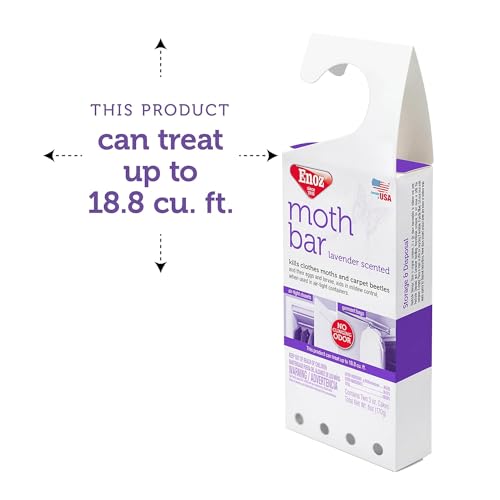 Enoz بار موت م scented اللافندر إينوز، يقتل عث الملابس، خنافس السجاد، البيض واليرقات، 6 أوقية بار (عبوة من 3) - Image 4
