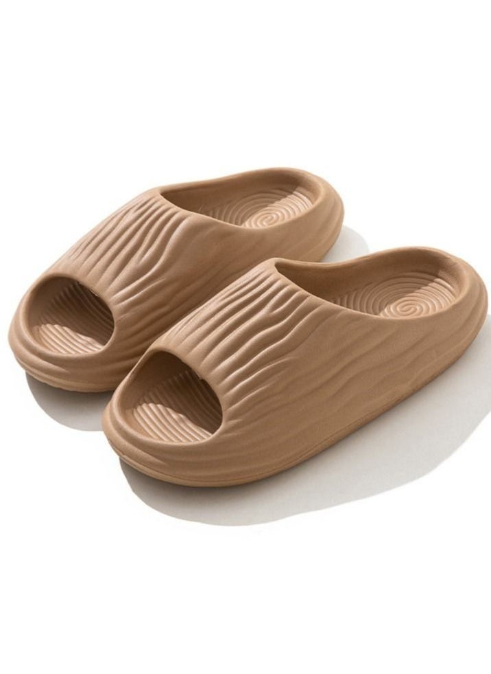 Generic New Indoor and Outdoor Anti slip Soft Sole Slippers Brown 