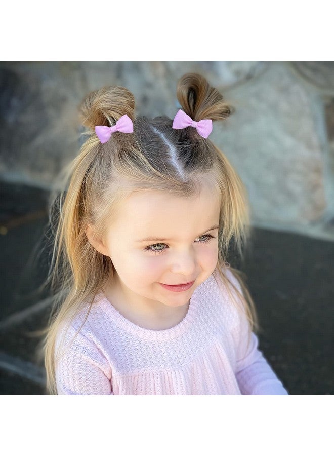 BBgifts 80PCS Tiny Hair Ties With Bows Baby Bows Rubber Bands Hair Ties Soft Elastics Ponytail Holders Hair Accessories for Infants Toddlers Baby Girls Multi-colored - Image 3