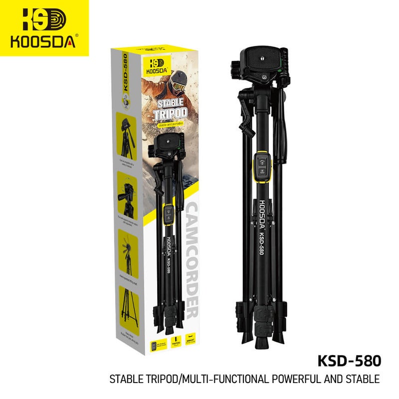 KOOSDA KSD-580 Multi-Purpose Professional Tripod  Power  Stability  and Versatility - Image 3