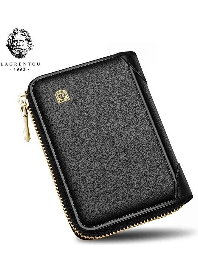 LAORENTOU - Molinari Italian Made Genuine Leather Accordion Men's Wallet - Men's Card Holder - Image 1