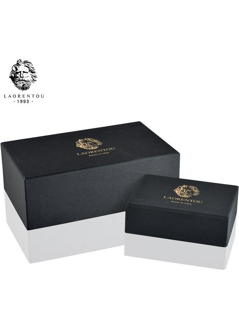LAORENTOU - Molinari Italian Made Genuine Leather Accordion Men's Wallet - Men's Card Holder - Image 1