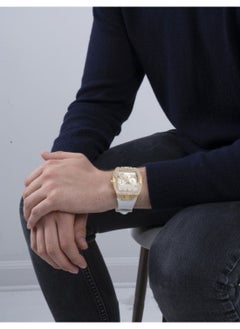 GUESS GUESS Mens White Gold Tone Multi-function Watch GW0048G3  - Image 4