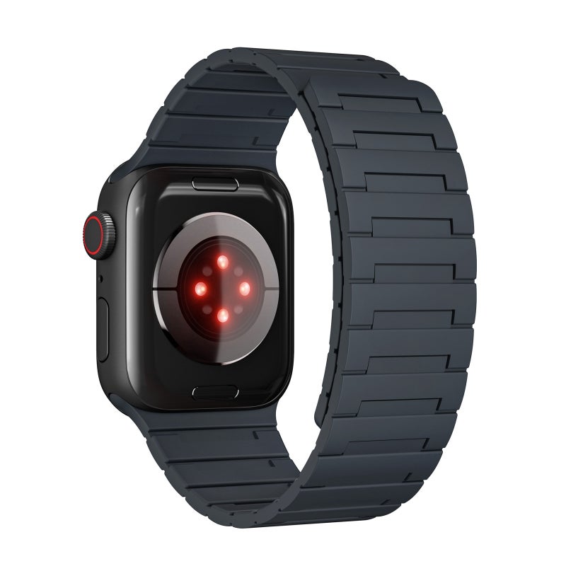 erorex For Apple Watch Se 2023 44Mm Magnetic Silicone Watch Band(Midnight) - Image 3