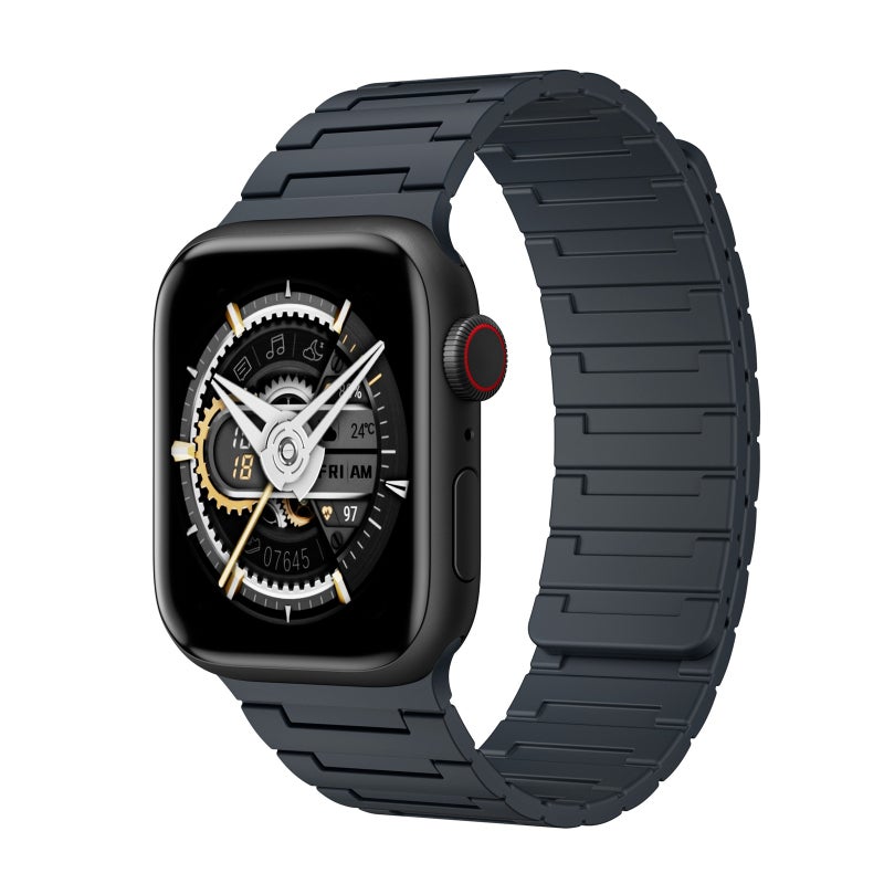 erorex For Apple Watch Se 2023 44Mm Magnetic Silicone Watch Band(Midnight) - Image 1