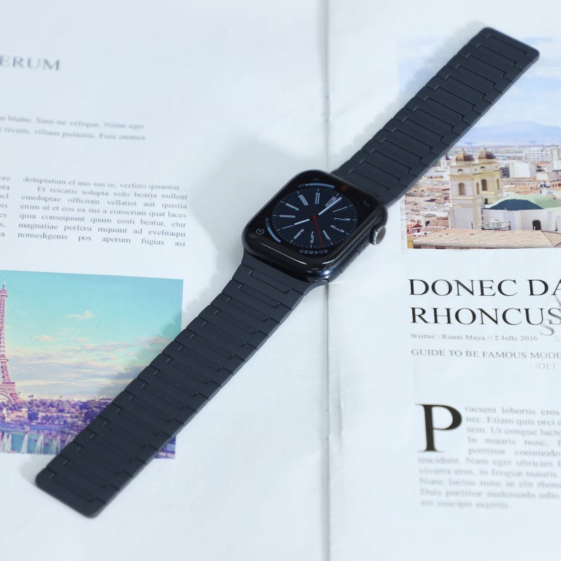 erorex For Apple Watch Se 2023 44Mm Magnetic Silicone Watch Band(Midnight) - Image 5