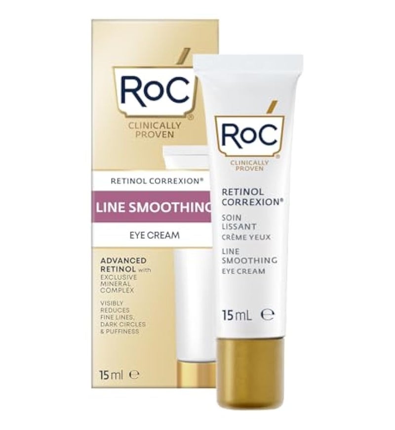 RoC - Retinol Correxion Smoothing Eye Cream - Reduces Puffiness and Dark Circles - Anti-Wrinkle and Age - 15 ml - Image 1