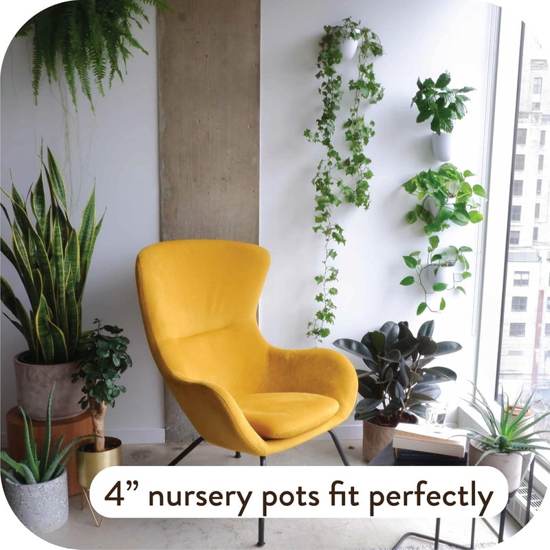 Make Good Store PlantPod Luxe Self-Watering Wall Planters (Set of 3) - Easy to Water and Install - Lightweight - Design Your Own Vertical Garden - Wall Planters for Indoor Plants - Image 5