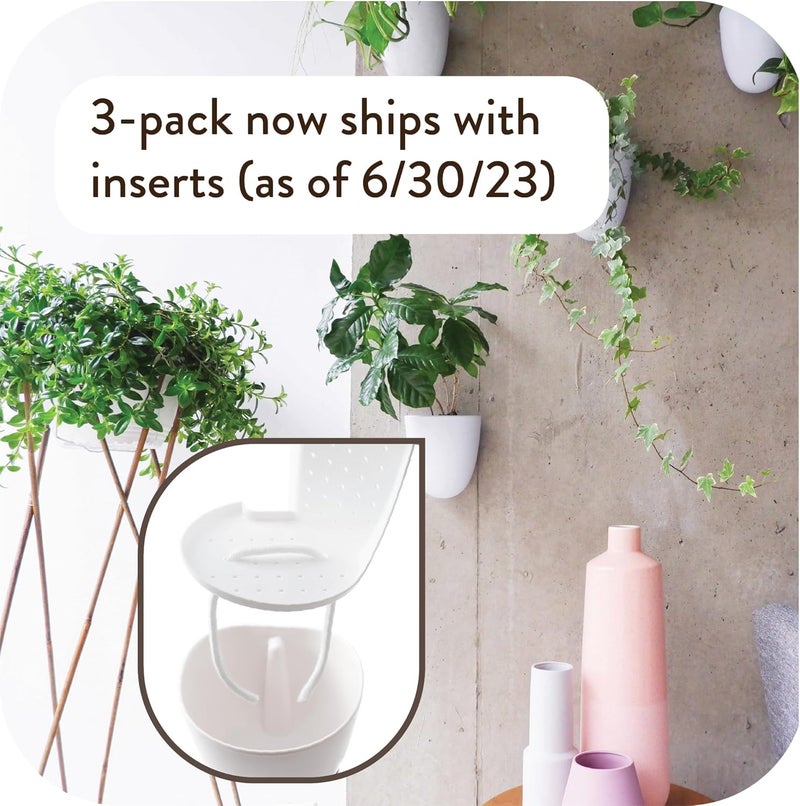 Make Good Store PlantPod Luxe Self-Watering Wall Planters (Set of 3) - Easy to Water and Install - Lightweight - Design Your Own Vertical Garden - Wall Planters for Indoor Plants - Image 3