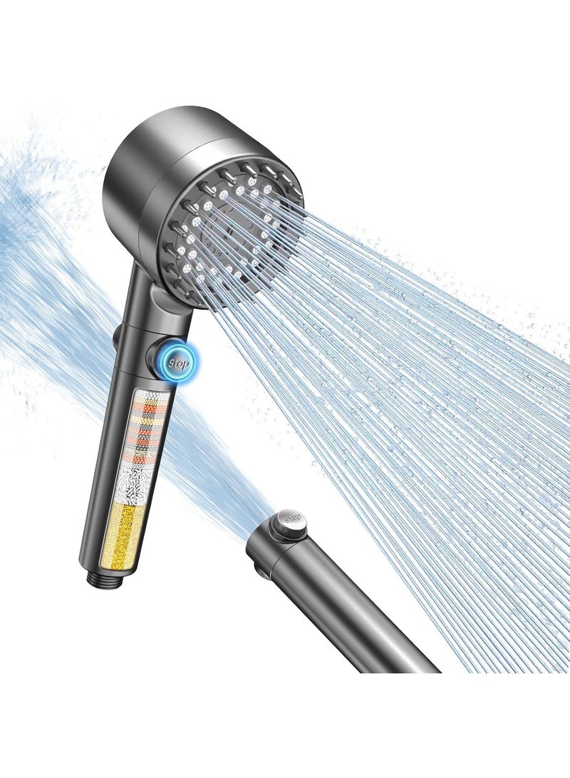 FEELSO High Pressure Filter Shower Head with 4 Modes, Anti-clog Nozzles - Image 1