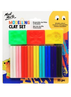 Mont Marte 21-Piece Modelling Clay With Moulds Set Multicolour  - Image 1