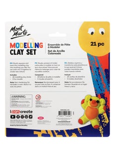 Mont Marte 21-Piece Modelling Clay With Moulds Set Multicolour  - Image 2