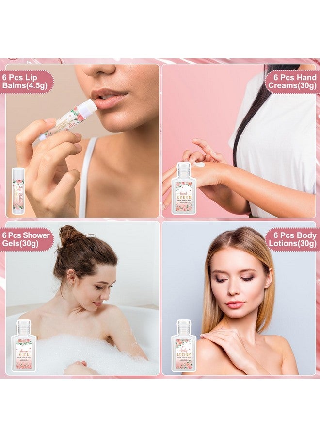 Demissle 6 Sets Baby Shower Game Prizes for Winners Baby Shower Favors Gifts Include Lip Balms Hand Creams Body Lotions Bath Loofah Sponges Gift Bags - Image 2