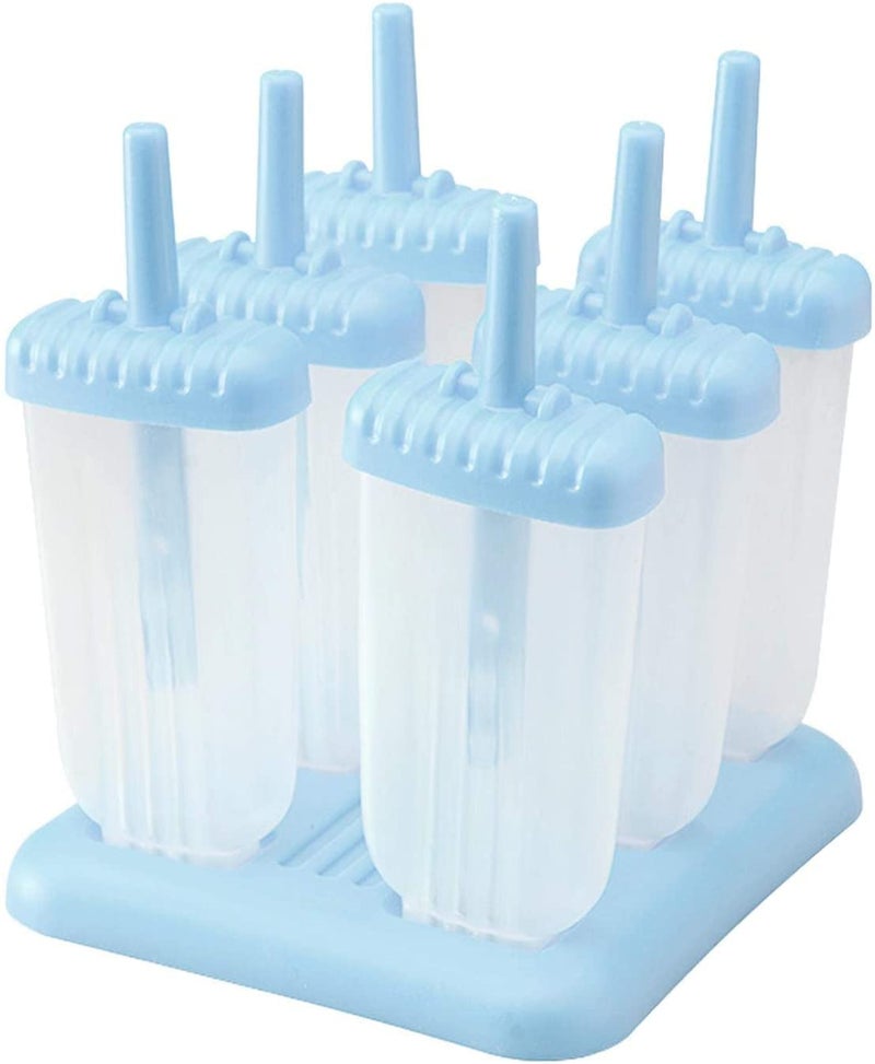 AIMERS Ice Pop Molds Food Grade Silicone Frozen Ice Popsicle Makers with Kitchen Tools Popsicle Molds Ice Lolly Moulds Great for Teething 6 Count - Image 1