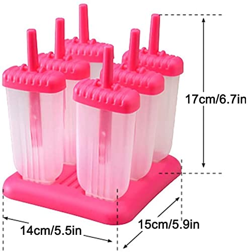 AIMERS Ice Pop Molds Food Grade Silicone Frozen Ice Popsicle Makers with Kitchen Tools Popsicle Molds Ice Lolly Moulds Great for Teething 6 Count - Image 3