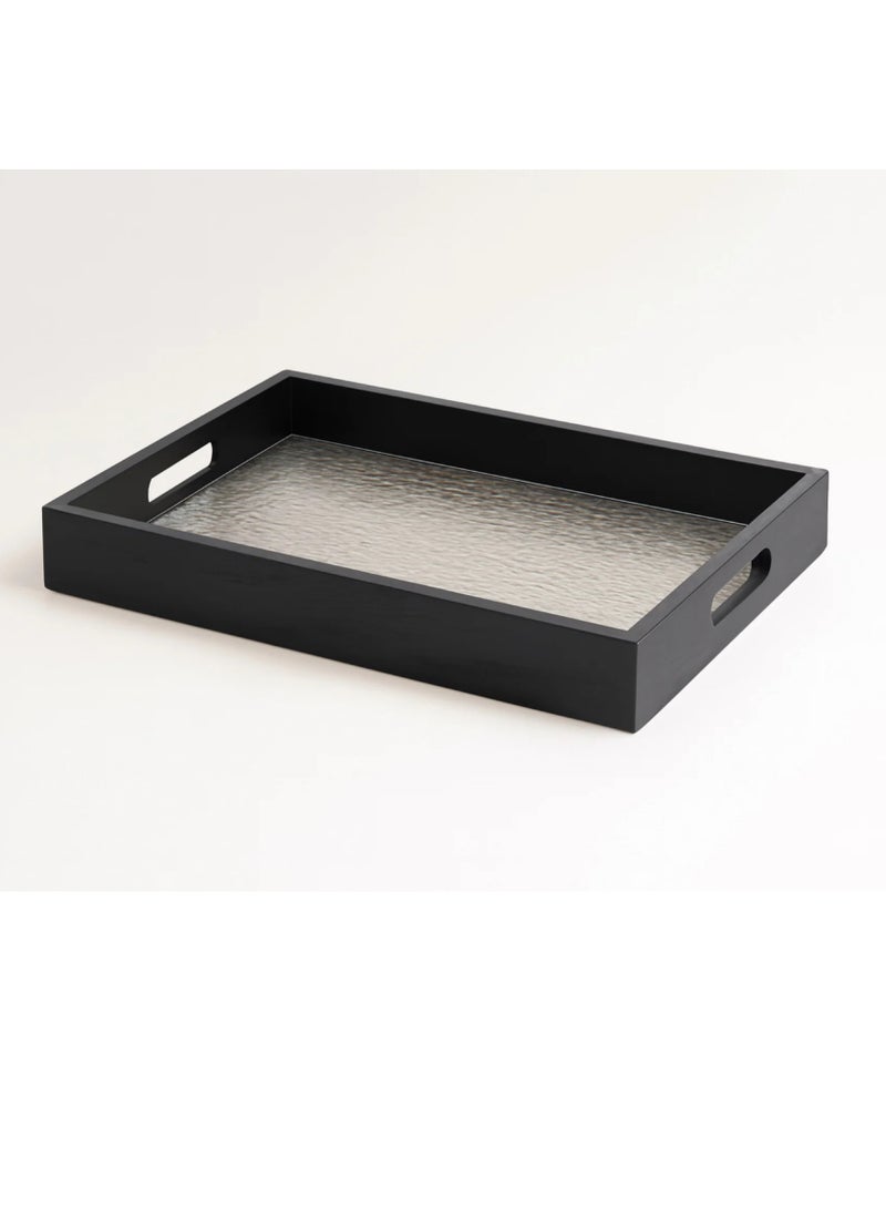 Wooden serving tray with a glass base, (beloved) luxurious design - Image 1