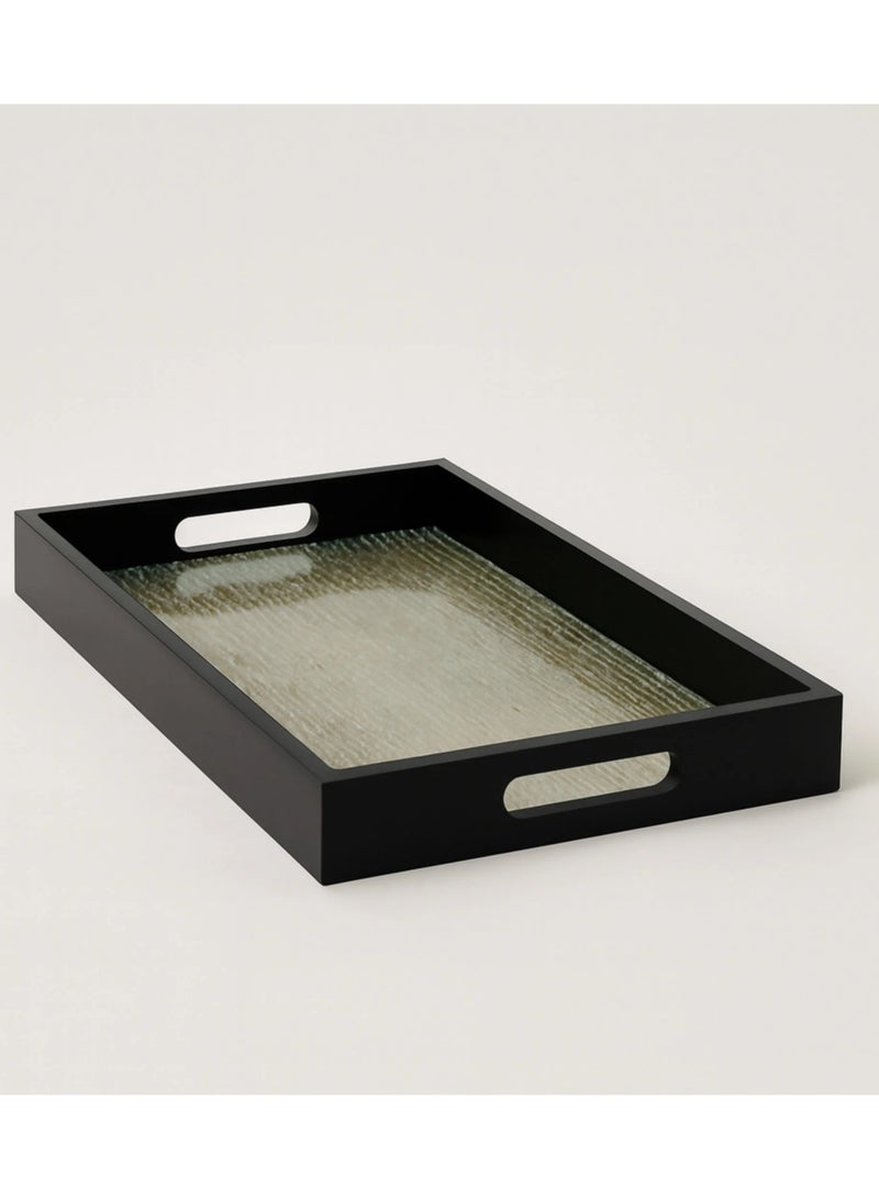 Wooden serving tray with a glass base, (beloved) luxurious design - Image 3