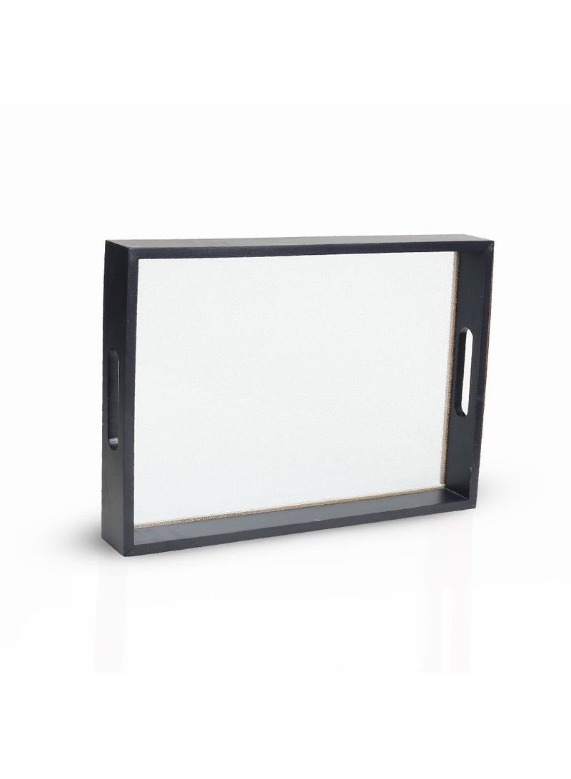 Wooden serving tray with a glass base, (beloved) luxurious design - Image 3