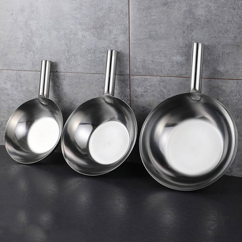 Artibetter Flat Stainless Steel Water Ladle Spoon, Short Handle Thickened Kitchen Scoop for Household Cooking and Water Dipping, Small Size Kitchen Utensil - Image 5