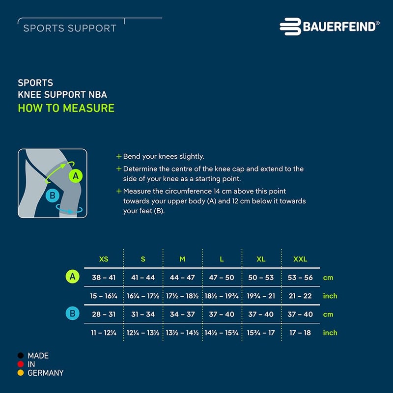 Bauerfeind Sports Knee Support NBA - Officially Licensed Basketball Knee Brace - Relief and Stabilization - Targeted Compression - Lightweight & Durable - Black, Large - Image 5