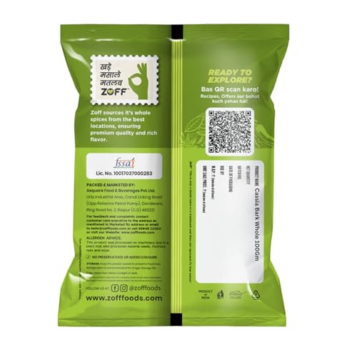 Zoff Cassia Bark - Dalchini Cinnamon Stick - Dal Chini for Authentic Flavour, Aromatic Warmth - Net Weight 400g (4 * 100g) - Image 2
