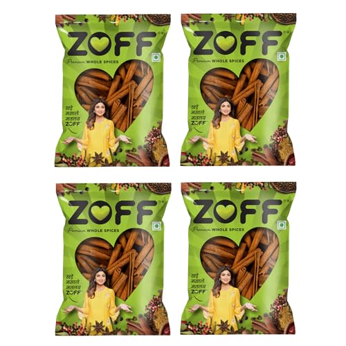 Zoff Cassia Bark - Dalchini Cinnamon Stick - Dal Chini for Authentic Flavour, Aromatic Warmth - Net Weight 400g (4 * 100g) - Image 1