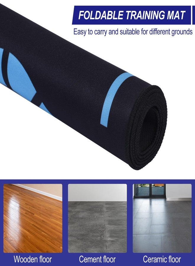 PATIKIL Basketball Training Mat 2.5mm Rubber Basketball Footstep Pad Non-Slip Training System with Point Reminder Training Pace Ball Control Player Foot Grip Mat for Amateur (94x67cm) - Image 5