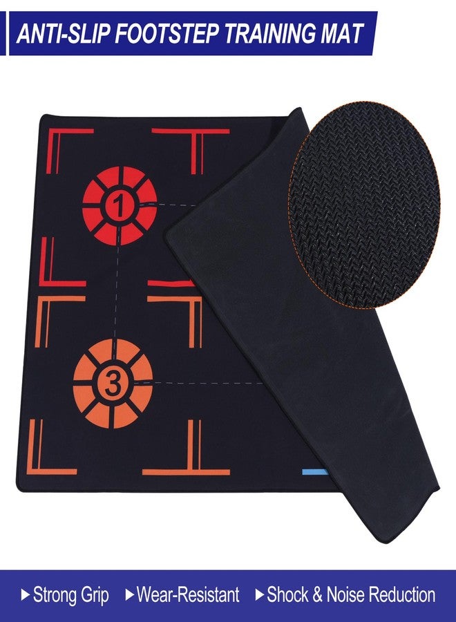 PATIKIL Basketball Training Mat 2.5mm Rubber Basketball Footstep Pad Non-Slip Training System with Point Reminder Training Pace Ball Control Player Foot Grip Mat for Amateur (94x67cm) - Image 4