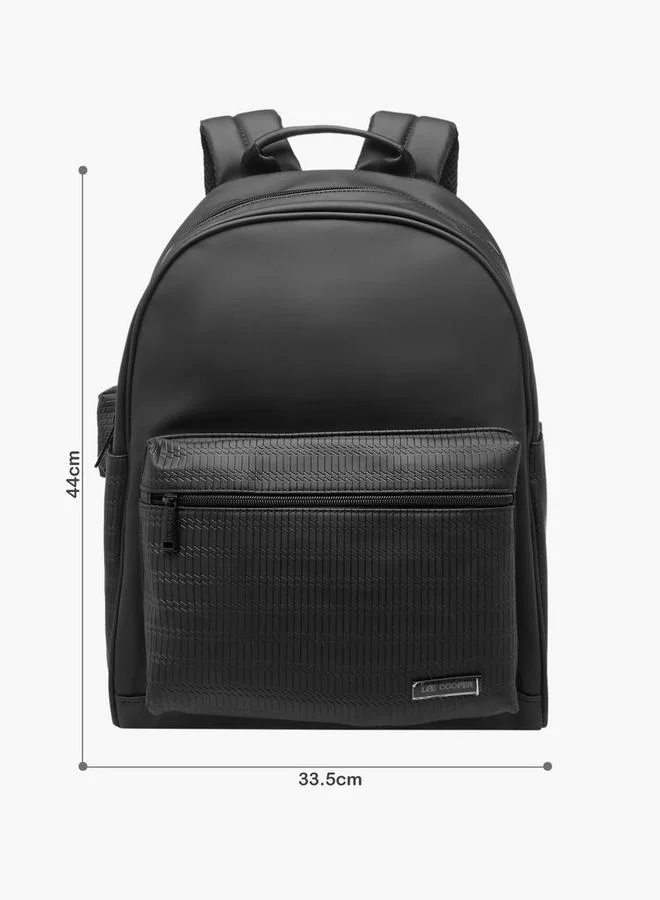 Lee Cooper Solid Backpack with Adjustable Shoulder Straps