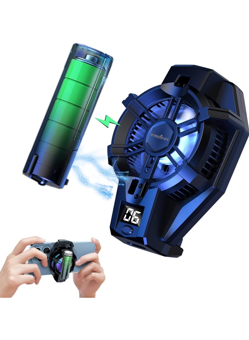 General Mobile Phone Cooler with Rechargeable Battery for all iPhone Android Phones with LED Temperature Display / Universal Clamp / RGB LEDs  - Image 1