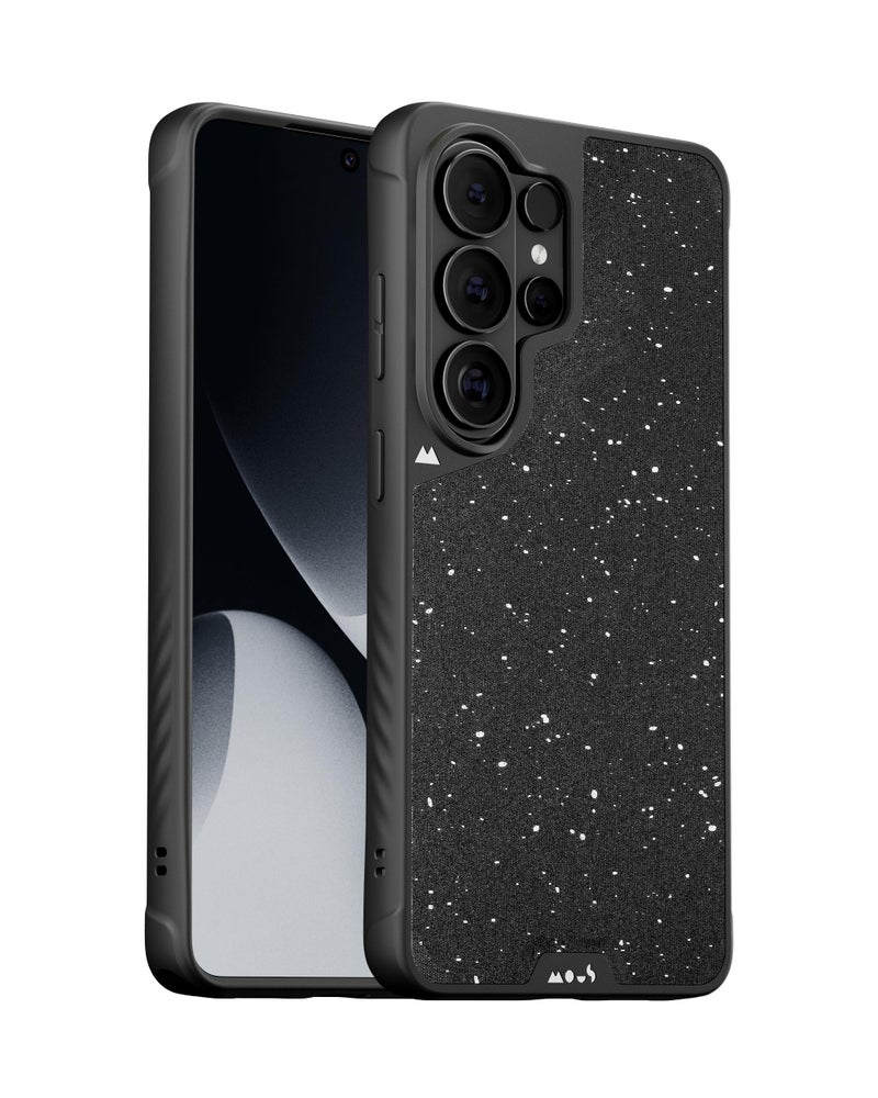 Mous for Samsung Galaxy S26 Ultra Case, Compatible with MagSafe & Qi2 â€“ Limitless Galaxy S26 Ultra Case â€“ Shockproof, Full Camera Protection, Magnetic, Anti-Scratch Back, Black Speckled Fabric - Image 1