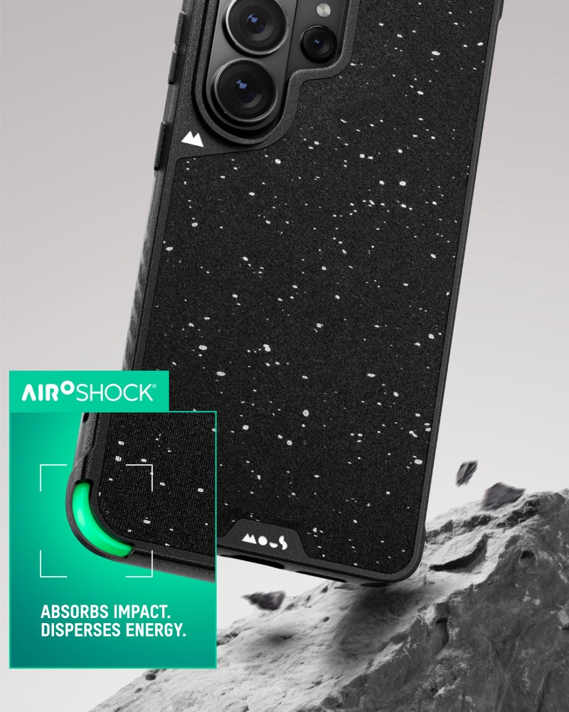 Mous for Samsung Galaxy S26 Ultra Case, Compatible with MagSafe & Qi2 â€“ Limitless Galaxy S26 Ultra Case â€“ Shockproof, Full Camera Protection, Magnetic, Anti-Scratch Back, Black Speckled Fabric - Image 2