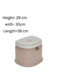 Regalo Regalo Solid Coloured Square Funk Bucket Set (Bucket + Mug + Stool) (Brown, 25Ltr)  - Image 2