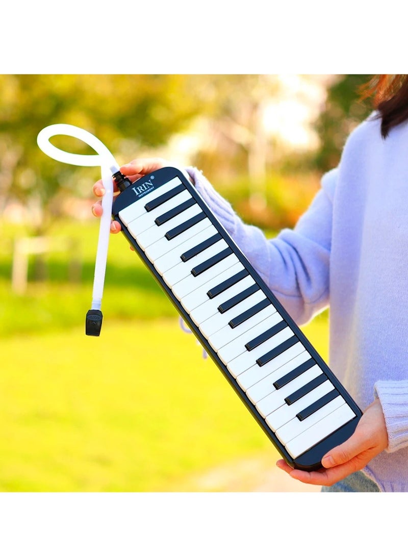 آيرين 32 مفتاحًا لآلة البيانو الموسيقية، أداة اللعب في الفصل الدراسي مع أنبوب نفخ للفم، جهاز فم هارمونيكا متين مع حقيبة حمل، قطعة لسان لوحة المفاتيح لمحبي الموسيقى المبتدئين، (أحمر) - Image 4
