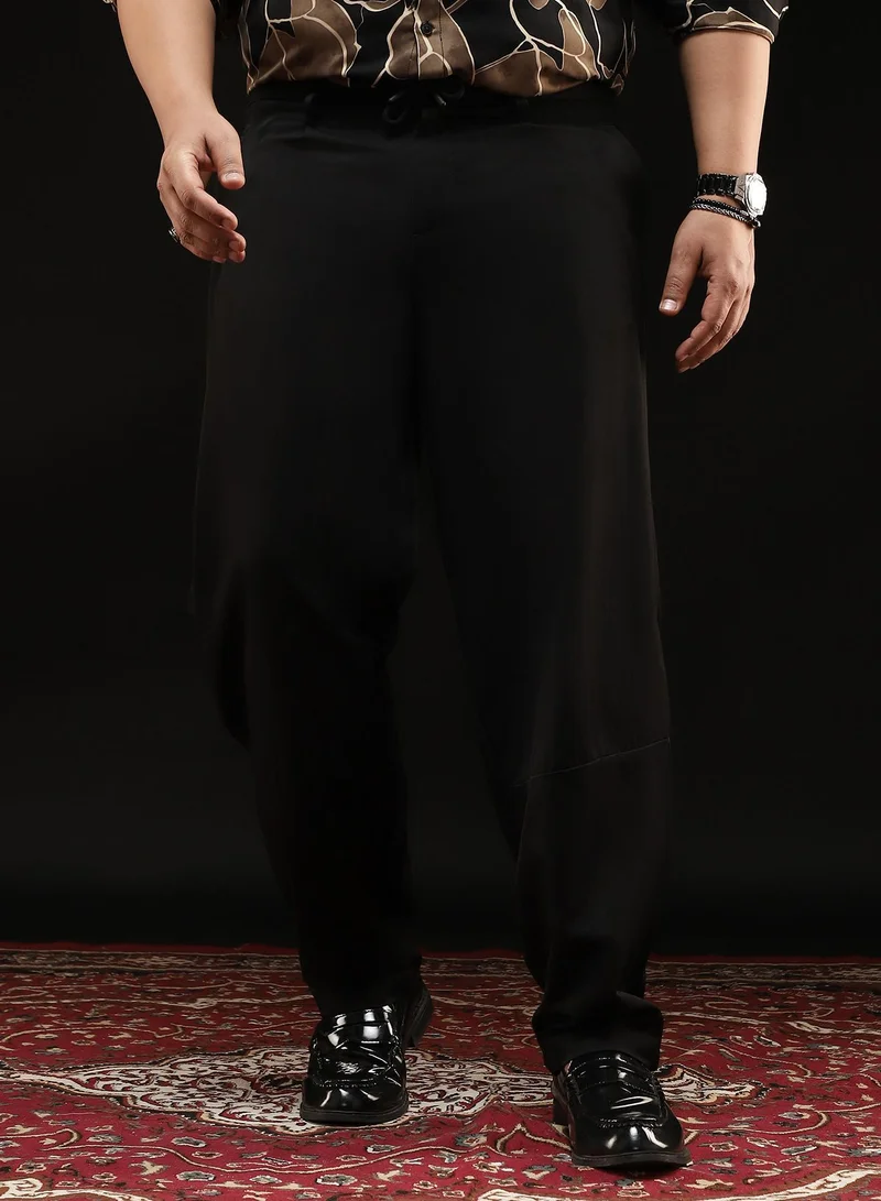 انستافاب بلس بنطلون تشينو رجالي   بلون أسود أونيكس بتصميم مُبطن