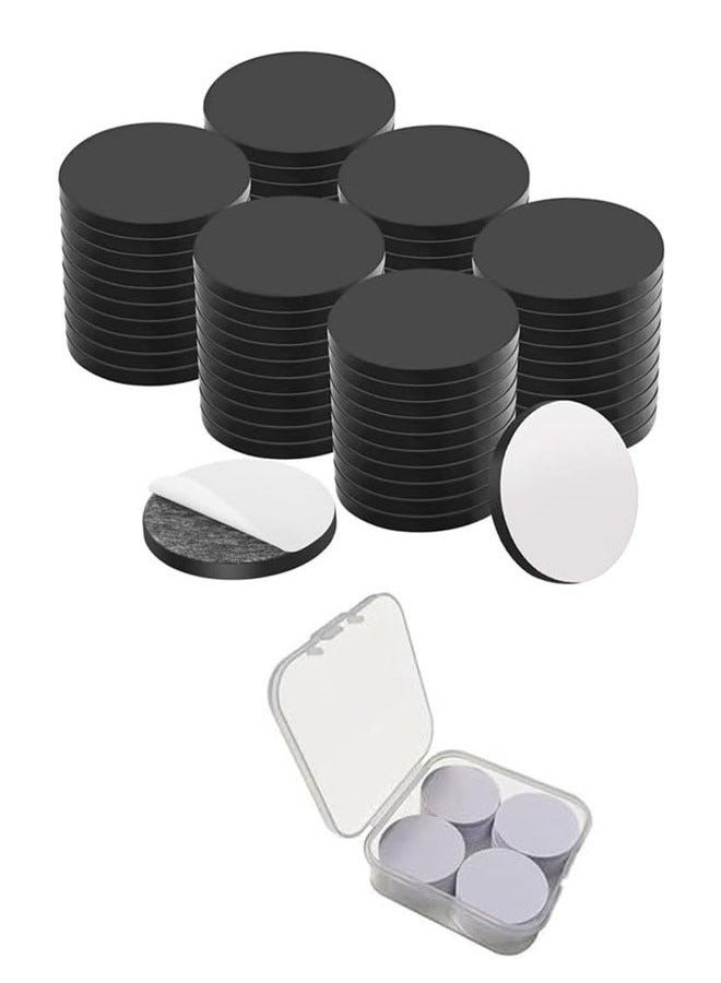 Generic 100 Pcs Round Magnets with Adhesive Backing Flexible Self Adhesive Magnets for Crafts Small Sticky Magnetic Dots for Hanging Light Objects DIY School Office Home  - Image 1