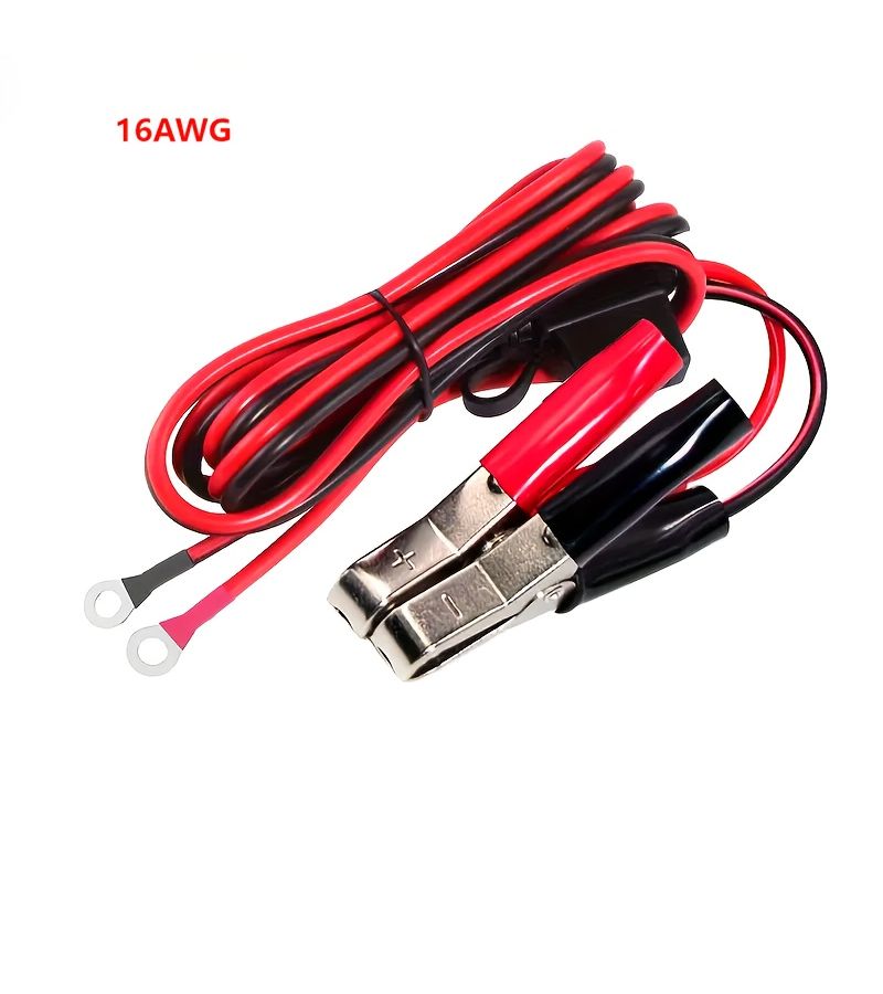 16 Gauge Tinned Copper Car Battery Jumper Cable Tin Plated Corrosion Resistant Long Service Life 2 Feet - Image 1