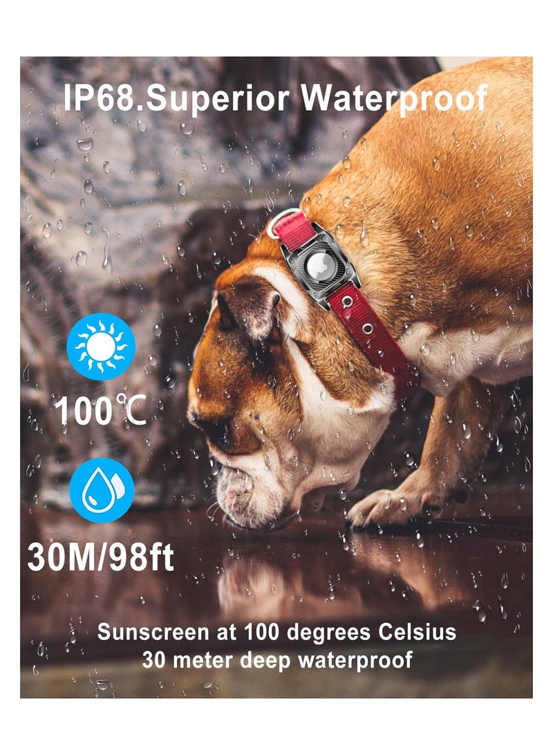 Excefore Airtag Dog Collar Holder,IPX8 Waterproof Dog Airtag Holder Case,Hard TPU Full Protection with Detachable Iron Bolt for Air Tag Dog Collar,Compatible Apple Air tag. - Image 3