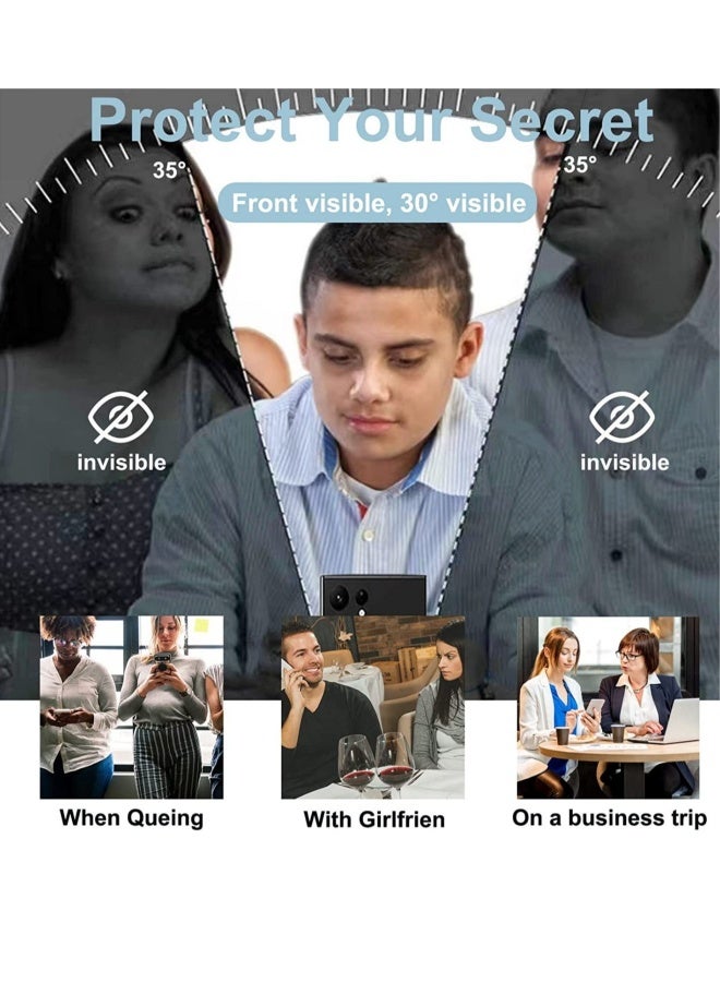 DUSALA Galaxy S22 Ultra Privacy Screen Protector，S22 Ultra Screen Protector -Anti-Spy 9H Hardness HD Tempered Glass Black Film for Samsung Galaxy S22 Ultra 5G 6.8" 3D Full coverage Anti-Scratch-2pack - Image 4