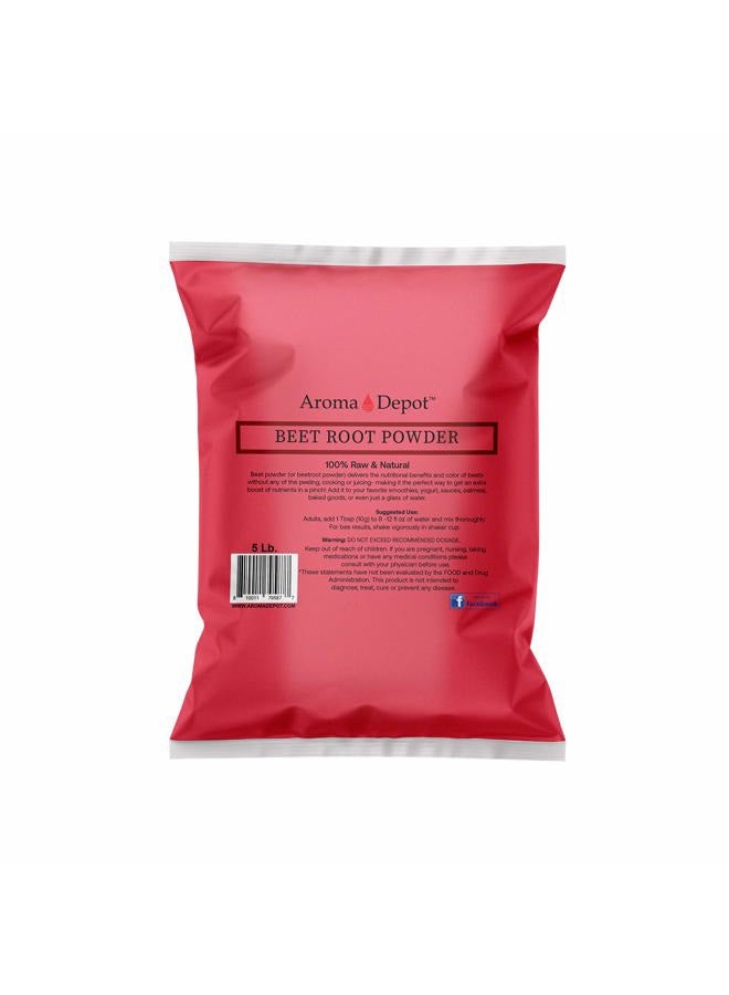 Aroma Depot Beet Root Powder 5 lb. Raw & Non-GMO I Vegan & Gluten Free I Nitric Oxide Booster I Boost Stamina and Increases Energy I Immune System Booster I 100% Natural - Image 1