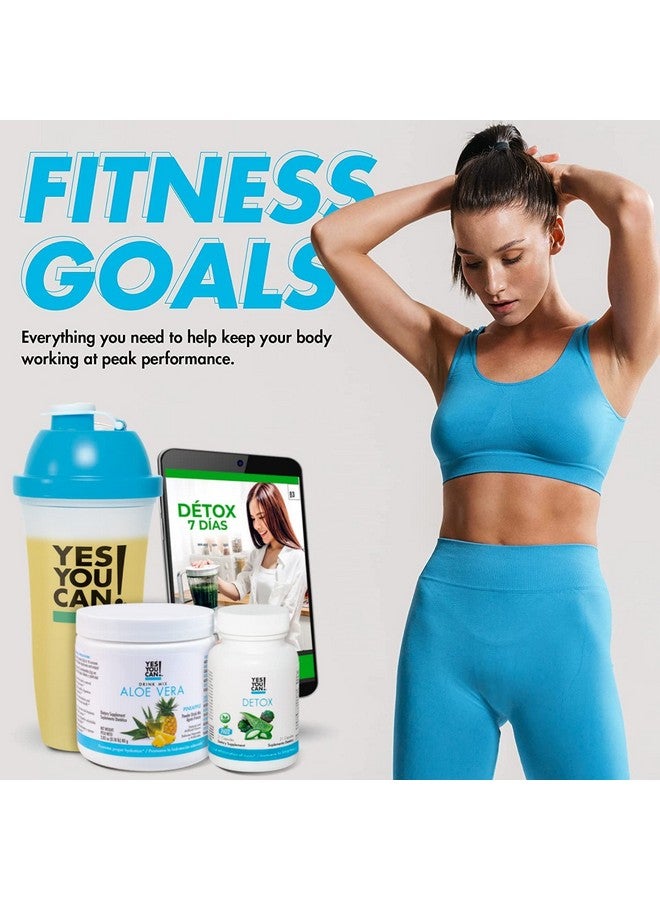 Yes You Can Yes You Can! Detox Kit Bundle - Includes YYC! Capsules, Aloe Vera Drink Mix, and Water Bottle, Body Cleanse Kit, Daily Cleanse and Proper Hydration with Vitamins - (Pineapple) - Image 2